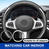 Leather Carbon Fiber Car Steering Wheel Cover Car Accessories For Accent Aslan Avante HB20 I20 I30 I40 Ix20 Parisi BAYON