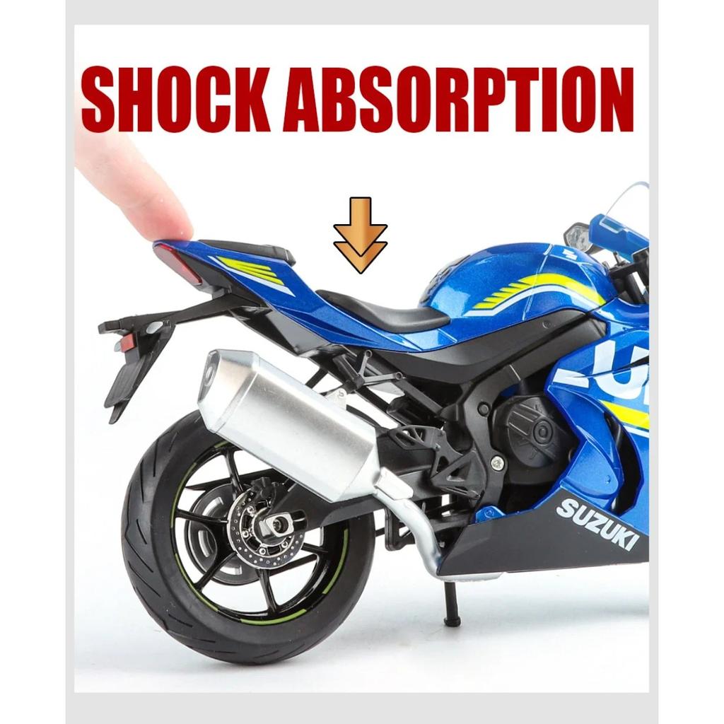 Большой размер 1/9 Suzuki GSX-1000R Alloy Racing Motorcycle Model Diecasts Street Sports Motorcycle Model Simulation Kids Toys Gifts