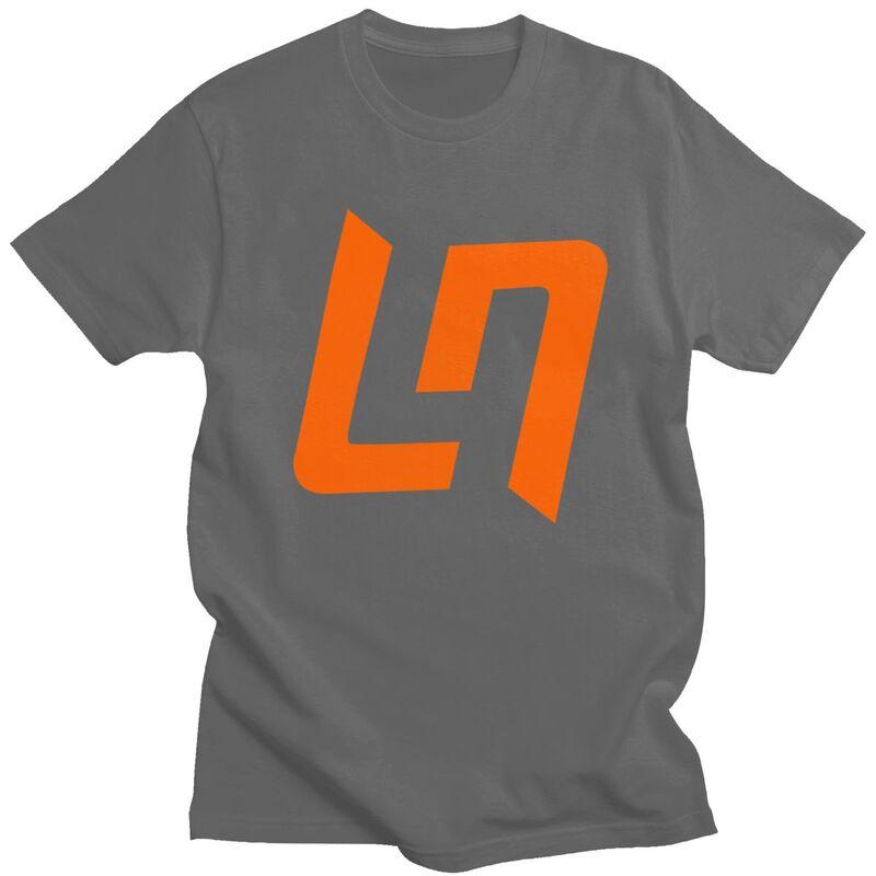 Мужская футболка с логотипом Lando Norris для мотоциклетных гонок, с коротким рукавом, повседневная, приталенная, из чистого хлопка, идея для подарка