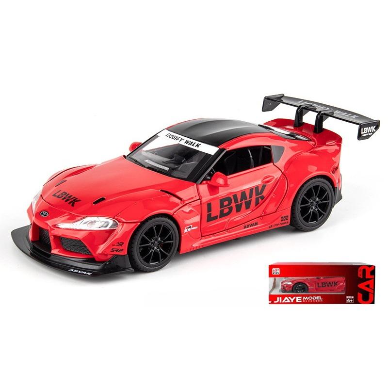 1/22 Toyota Supra GR LBWK Racing Car Toy Alloy Car Diecasts & Toy Vehicles Car Model Sound and Light Model Toys for Children