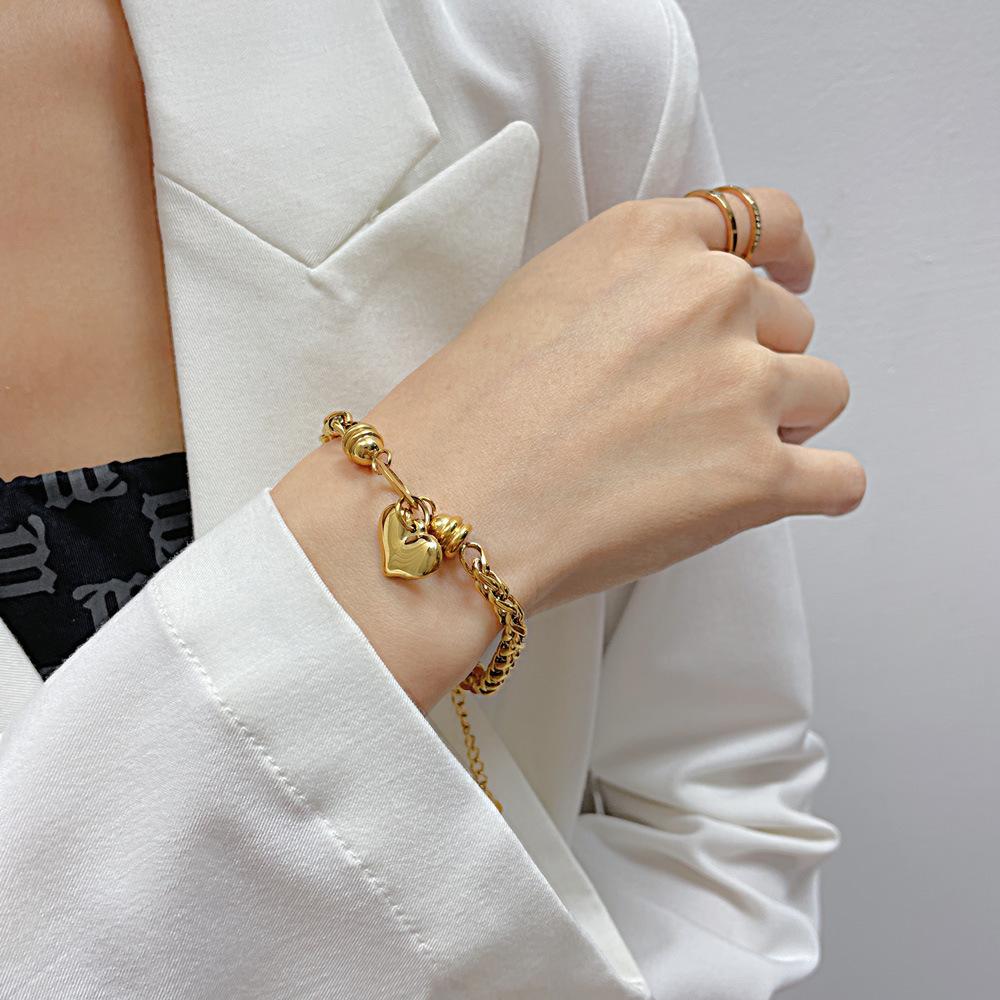 OPK Модный браслет из нержавеющей стали Love для девочек