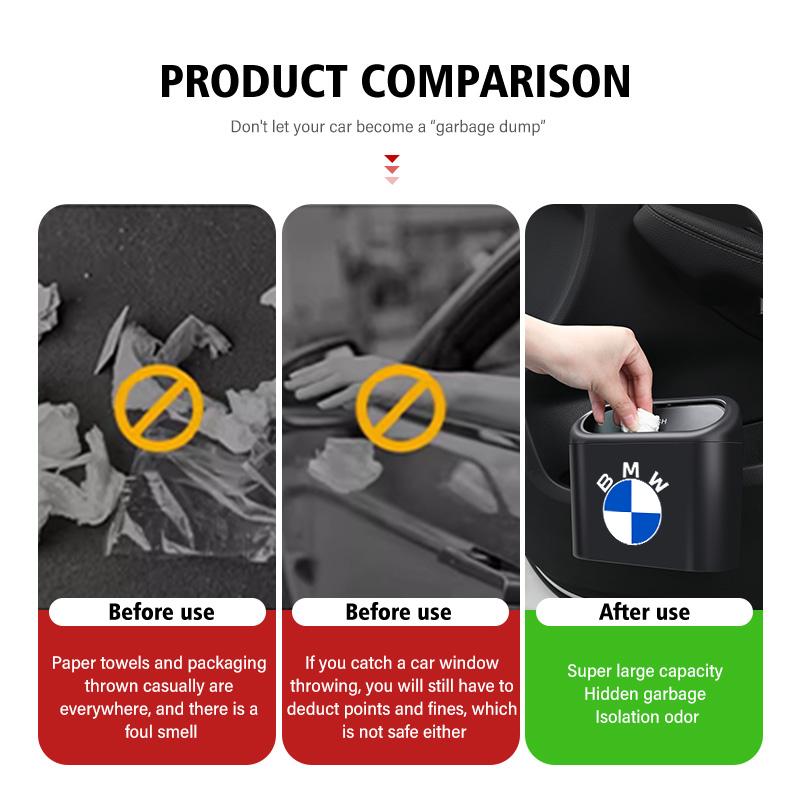 Universal Car Trash Can Storage Multifunctional Garbage Case For BMW Performance X1 M3 M6 F01 F02 E34 E36 E60 F10 F20 X6 YF6