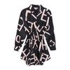 Весна Новая Женская Модная Рубашка Элегантная Для Поездок На Работу С Принтом На Талии С Оборками С Длинным Рукавом Рубашка для Женщин