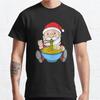 Плюс размер S-3XL Kawaii Ramen Noodles Рождественская Санта-Клаус Ramen Bowl Футболка с принтом Мужские топы Модная одежда Футболки