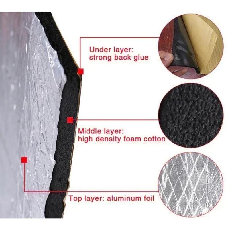 5/10MM Sound Deadener Heat Insulation Mat Car Sound Proofing Deadening Insulation Car Hood Insulation Car Accessories Interior