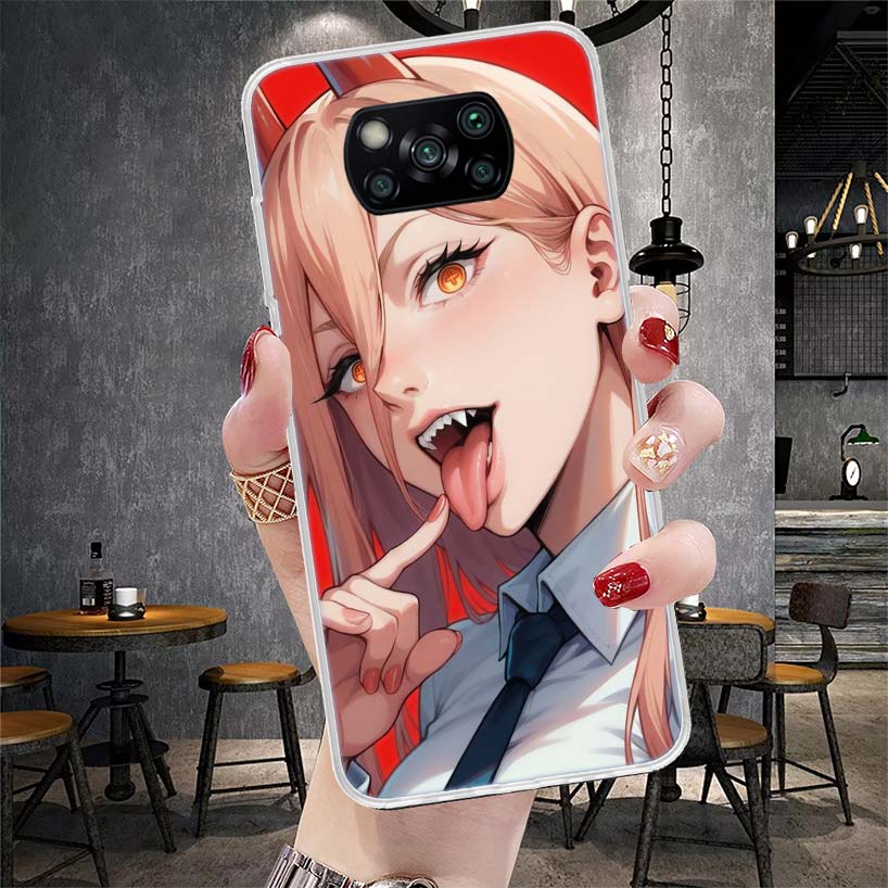 C-Chainsaw Mans Power Soft Phone Case For Xiaomi Redmi 15C 15 13C 13 Poco X5 X6 X7 F7 Ultra M7 12C 12 10 10C 9C 9A 9T 9 Fundas P