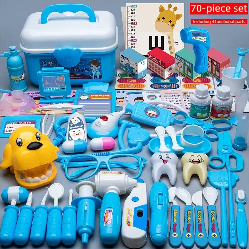 WizKidz Doctor Nurse Role Play Set Medical Tools With Stethoscope & Injectors In A Pretend Play Trolley Box Ideal Gift for Kids
