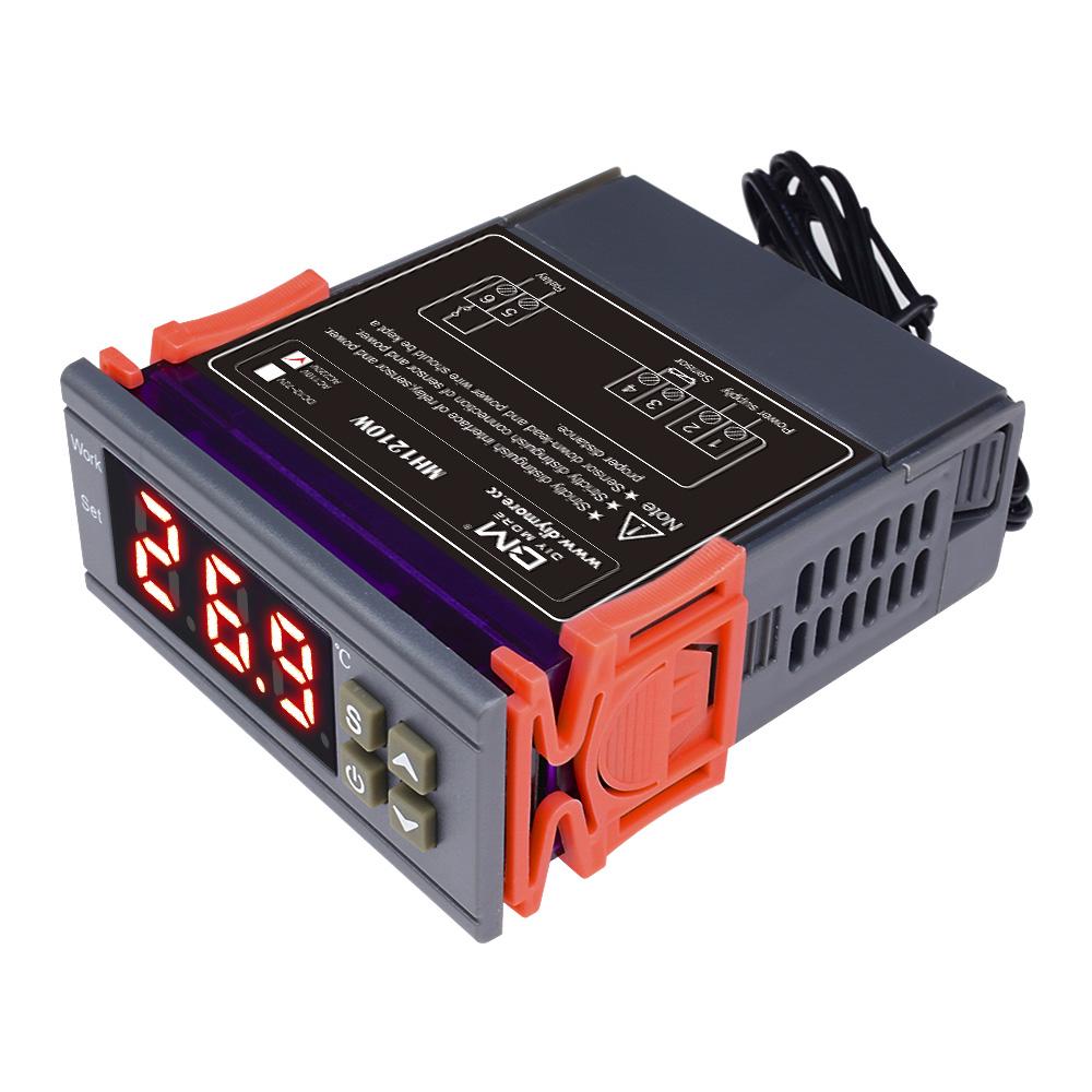 MH1210W Контроллер температуры DC12V/24V AC90-250V/AC110-220V 10A Термостат (с датчиком) Управление отоплением и охлаждением