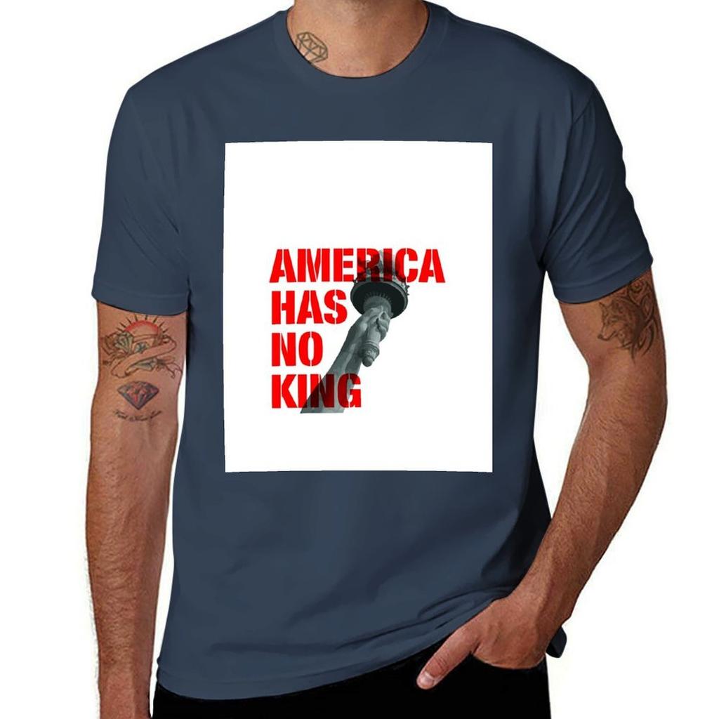 America Has No King Tshirt Cotton Tshirt Plain For Unisex Package Tshirt