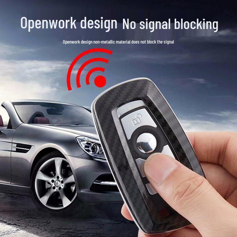 Carbon Fiber Car Key Case for BMW 1, 3, 5 Series & GT/X1/X3/X5/X6
