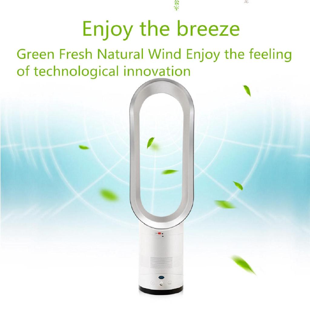 50W No-blade Fans 16 Inches Mute Bladless Floor-standing Fan Air Purifing Remote Control Home Electric Negative Ion Purifying 220V