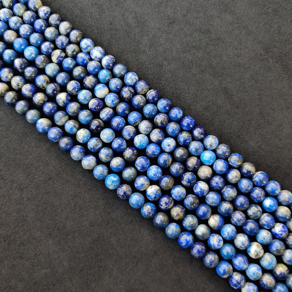 Бусины из матового синего лазурита, круглые свободные бусины из драгоценного камня класса А, бусины из натурального лазурита, размер 6 мм, 8 мм, 10 мм.