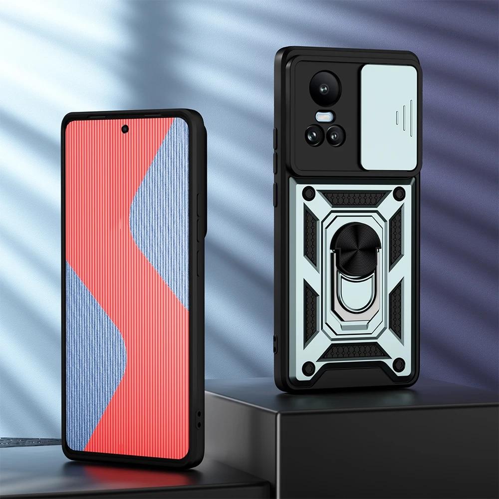 Armor Shockproof Case For Keysion Oppo Reno 10 Pro 5g Slide Camera Protection Ring Stand Phone Back Cover For Oppo Reno 10 5g