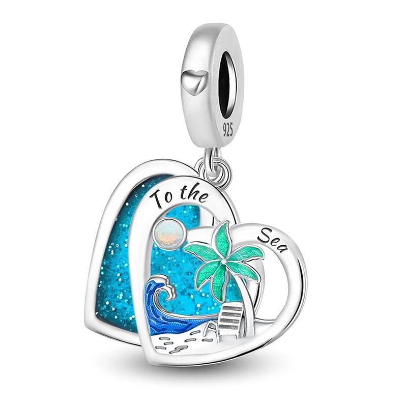 Медные Медуза Морской конёк Шармы-бусины серии «Синий океан» Подходят для изготовления браслетов своими руками Подарок из изысканных украшений для женщин