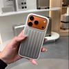 Роскошный металлический блеск 3D гофрированная полоса Стильный деловой багаж Чехол для телефона для IPhone 17 Pro Max 16 15 14 13 Чехол Жесткий ударопрочный бампер Funda