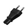 2 Prong Universal Power Cord 2 Prong Plugs to IEC320 C5/C7 EU 2pin Power Converter Adapter