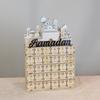 Wood Ramadans Countdown Calendar 30 Days Drawers LED Lighted Eid Mubarak Decors for Islamics Festives Home Decoration