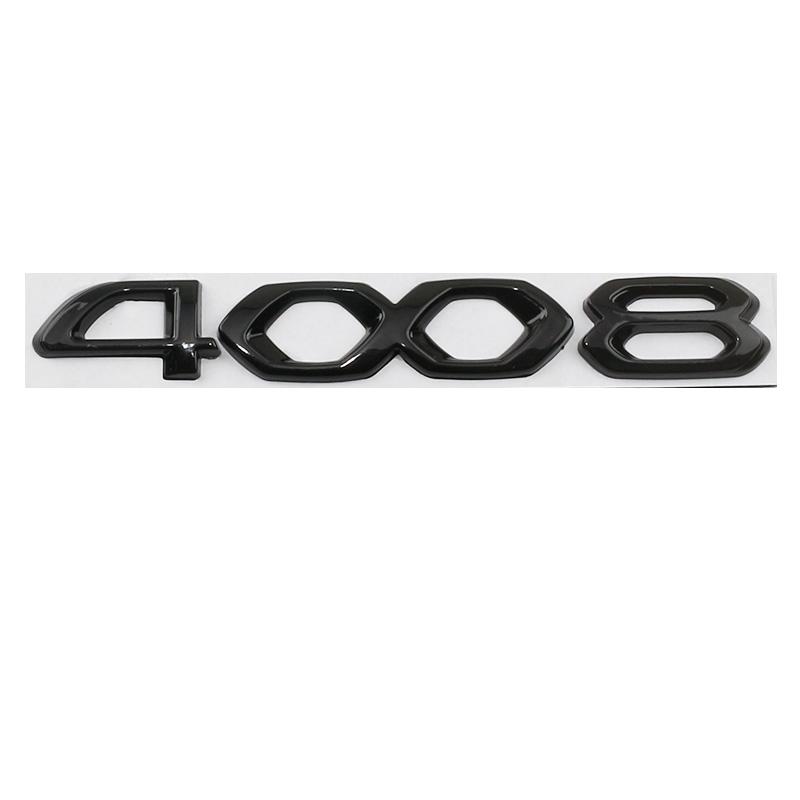Car 3D Metal Rear Trunk Letters Word Logo Badge Emblem Decals Sticker For Peugeot 2008 3008 4008 5008 2021 2022 2023 Accessories