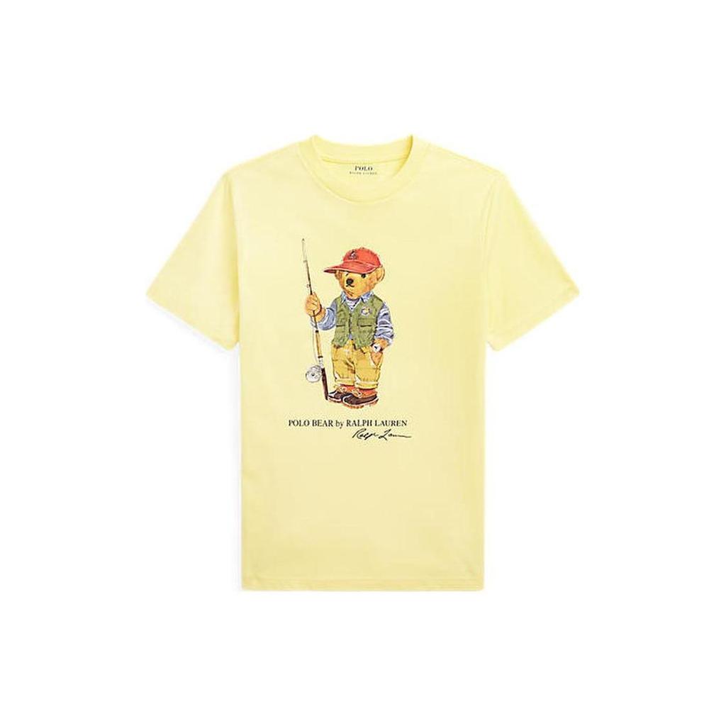 Polo Ralph Lauren Bear хлопковая трикотажная футболка с коротким рукавом для детей, желтые CWPOTSHY8020557-700
