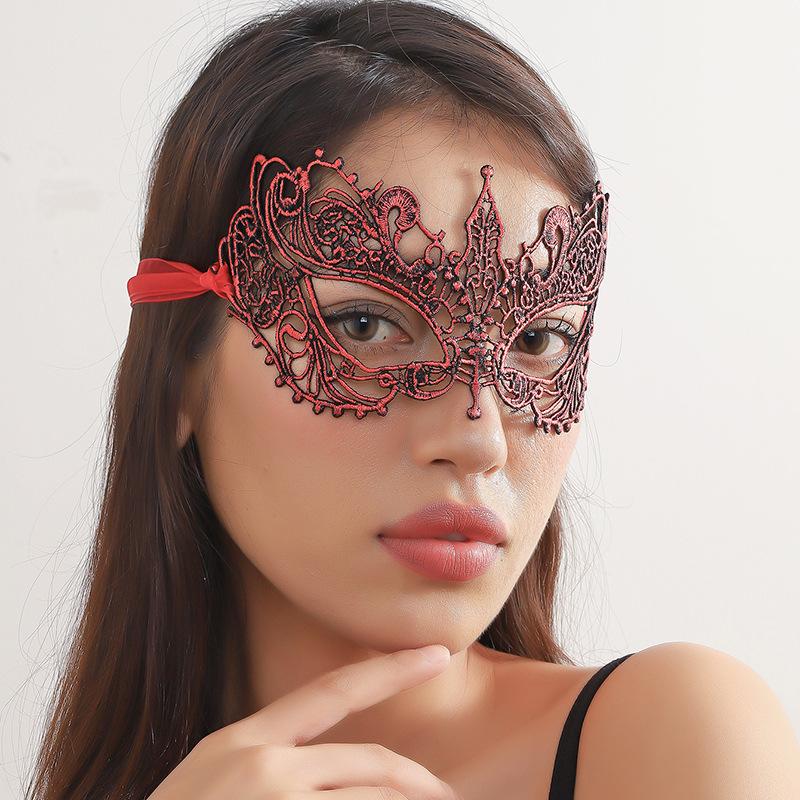 Горячее тиснение половина лица кружевная маска Хэллоуин поддельная маска сценический подиум маскарадные аксессуары