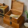 1 шт., деревянная настольная шкатулка в стиле ретро размера S/M/L для хранения ювелирных изделий и антиквариата с замком безопасности, сувениров, кулинарных книг и ценных книг. Деревянная шкатулка.