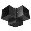 VEVOR Pergola Bracket Kit, 6x6 Inch (Inner Size 142 x 142 mm), 4 Pcs 3-Way Heavy Duty Corner Bracket Woodworks DIY Post Base Kit