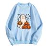 Свободный повседневный свитшот с принтом, с длинным рукавом, фабричный опт, европейский и американский свитшот на Хэллоуин, круглый вырез
