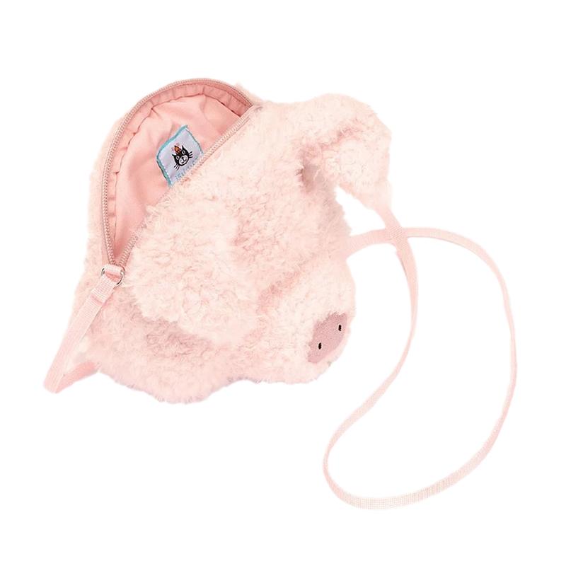 JELLYCAT 2024 Animal Series Pig Head Bag Woven Doll Plush Doll 19cm Height