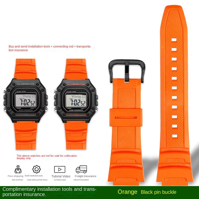Разноцветный силиконовый ремешок для часов Casio W-218H MRW-210H ae-1200 /1100 / f-108 /sgw300 /400 /w-800h Замена мужского резинового ремешка