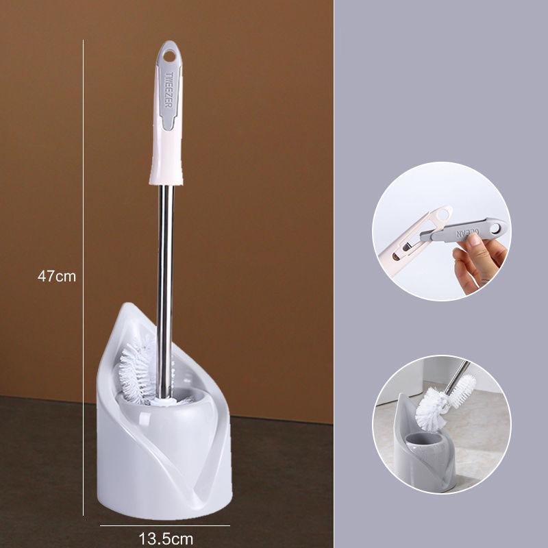 Toilet No Dead Ends Toilet Brush Set Cleaning Brush Long Handle Plastic Toilet Brush Toilet Brush Toilet Brush
