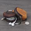 Retro Coin Bag Crazy Horse Leather Small Coins Keys Holder Zipper Pouches Bluetooth Earphone Storage Bags