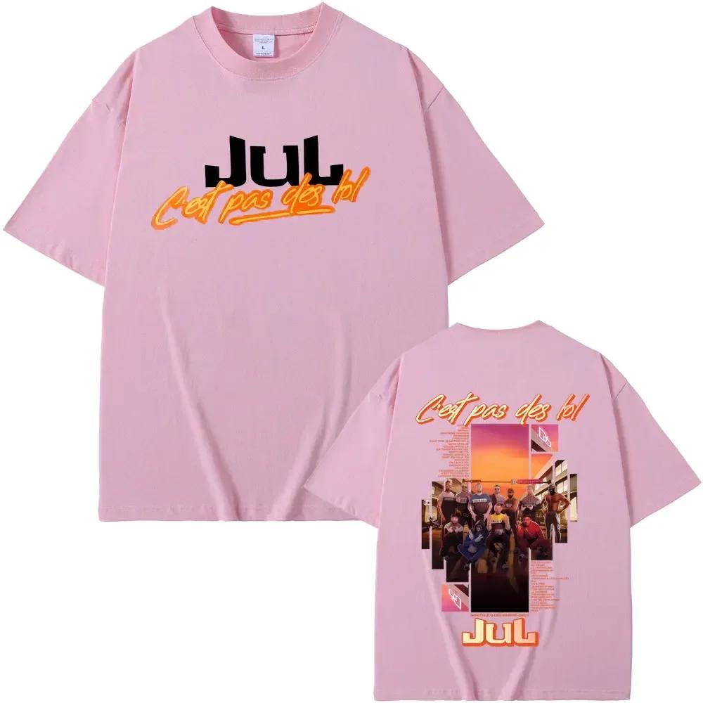 Rapper Jul Music Album World Tour 2025 Tshirt Unisex Wounisex Hip Hop Oversized Short Sleeve T Shirts Male Fashion Vintage Streetwear