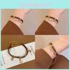 Leather Elegant Coffee Star Bracelet For Women Trendy Artistic Winter Accessory