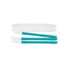 Nubi Silicone Long Handle Spoon 3p + Case, Aqua, 1 Set, Korean Popular Tableware