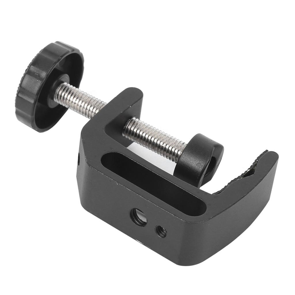 Aluminium Alloy Black C Clamp Mount Fixed Desktop Bracket for Flashlight Camera Tripod Photography