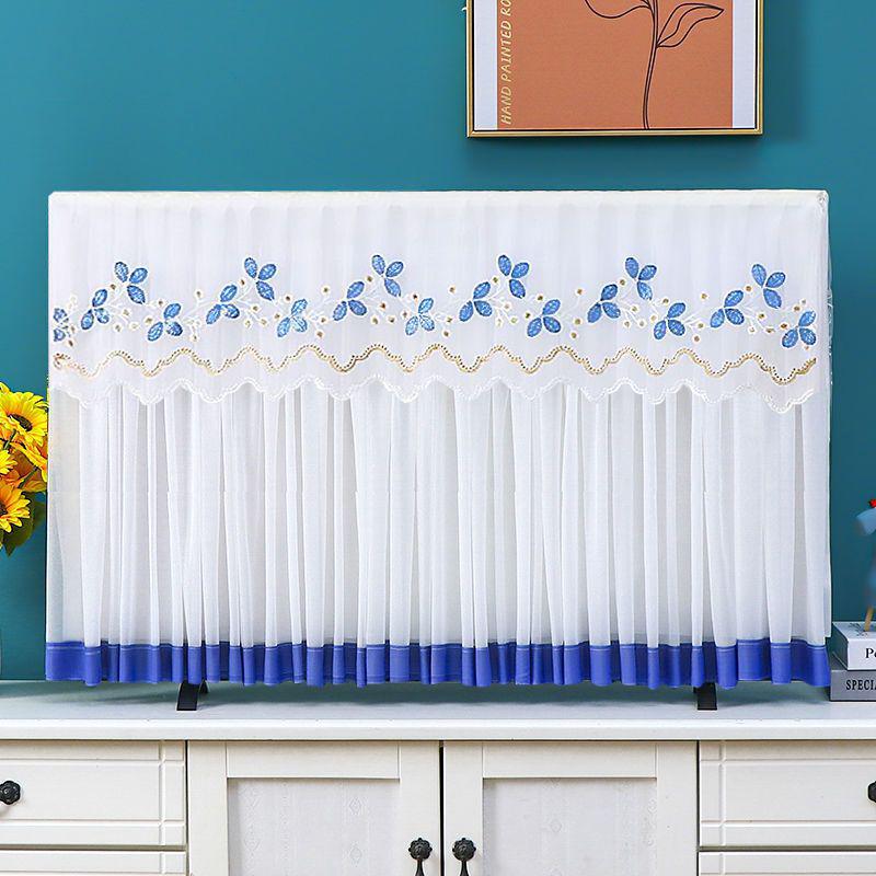 Универсальная пылезащитная крышка для телевизора в китайском стиле - Полное покрытие, Включение без снятия, Совместимость 55-75 дюймов