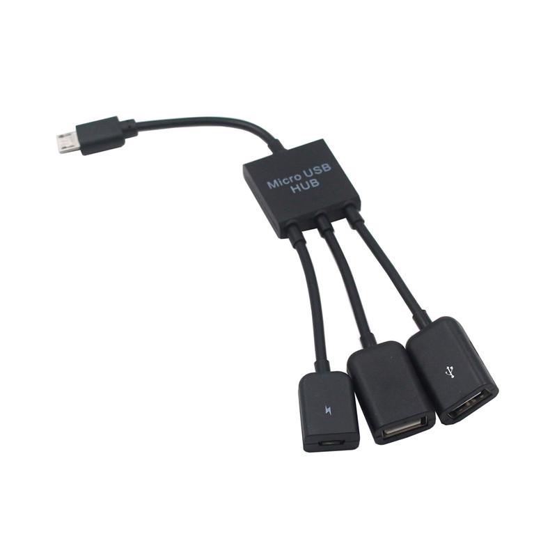 OTG-кабель Type-C: Многопортовый USB-хаб для мобильного телефона, клавиатуры, мыши и адаптера PUBG