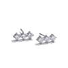 Yhpup High Quality Shiny Cubic Zirconia Daily Stud Earrings for Women Stainless Steel Delicate Popular Versatile Jewelry Gift