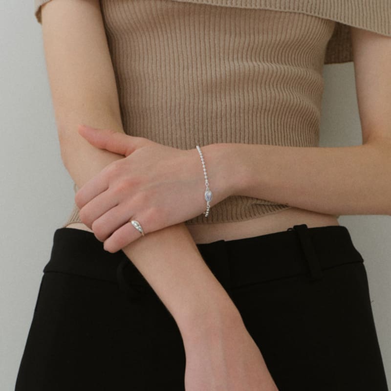 NORMALLEE [Silver 925] Clip Ball Bracelet