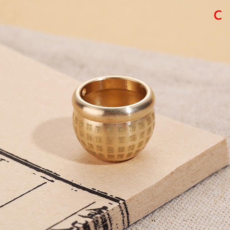 Feng Shui Lucky Fortune Wealth Brass Cornucopia Baifu Rice Cylinder Desktop Study Small Ornament Gift Home Decoration ARI