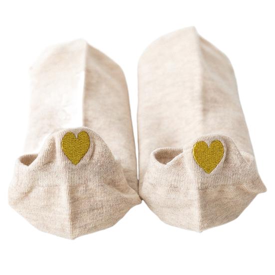 1 пара женских носков с вышивкой в ​​виде сердца, укороченные, без запаха, однотонные, высокоэластичные, противоскользящие, впитывающие пот, противоусадочные, спортивные носки