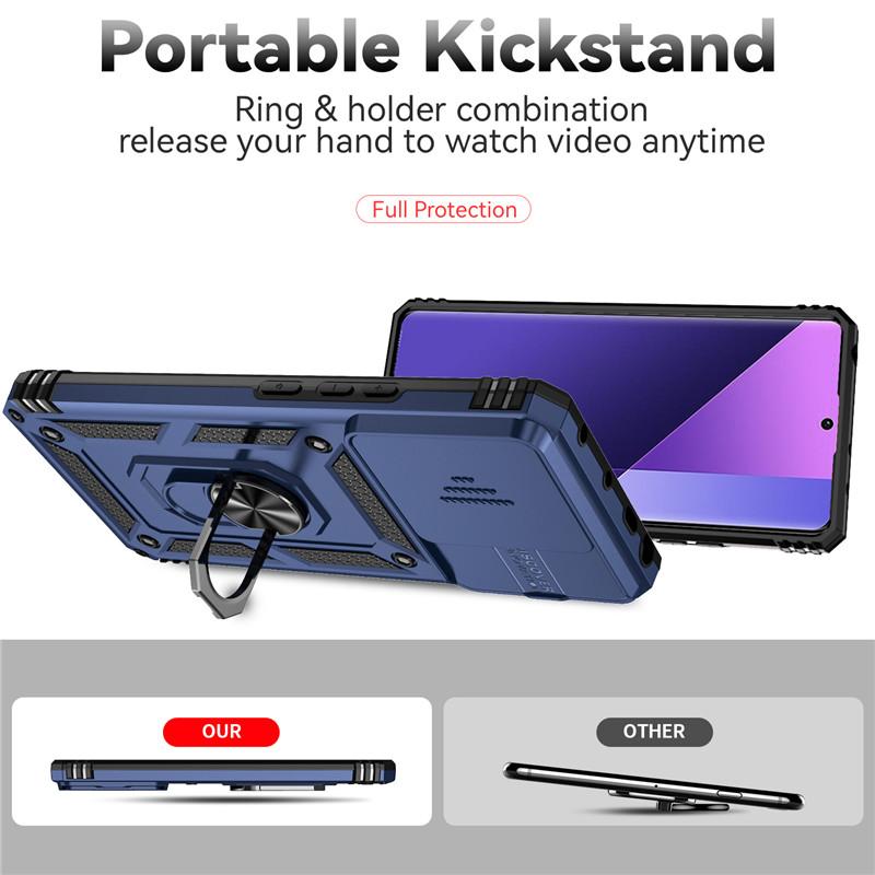 Для Xiaomi Redmi Note 13 Pro 5G чехол слайдер камера защитный чехол для Redmi Note13 Note 13Pro 5G магнитный держатель кольцо крышка