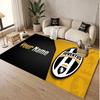 Custom Rug Juventus FC Pattern Print Name Text Soft Non‑Slip Floor Carpet for Home Indoor Decoration