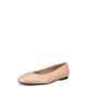 ECCO MARGOT Women's Genuine Leather Ballet Flats, Nude, Size 23.5 Cm, 3E