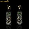 Exquisite Ethnic Style Two-tone Irregular Geometric Zircon Ladies Earrings Wedding Party Gifts