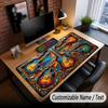 Music Guitar Theme Custom Mouse Pad Personalized With Name Text Customized Desk Mat For Office Home Decor