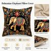 Floral Print Elephant Cushion Cover Vintage Pattern Throw Pillow Cover  Sofa Decoration