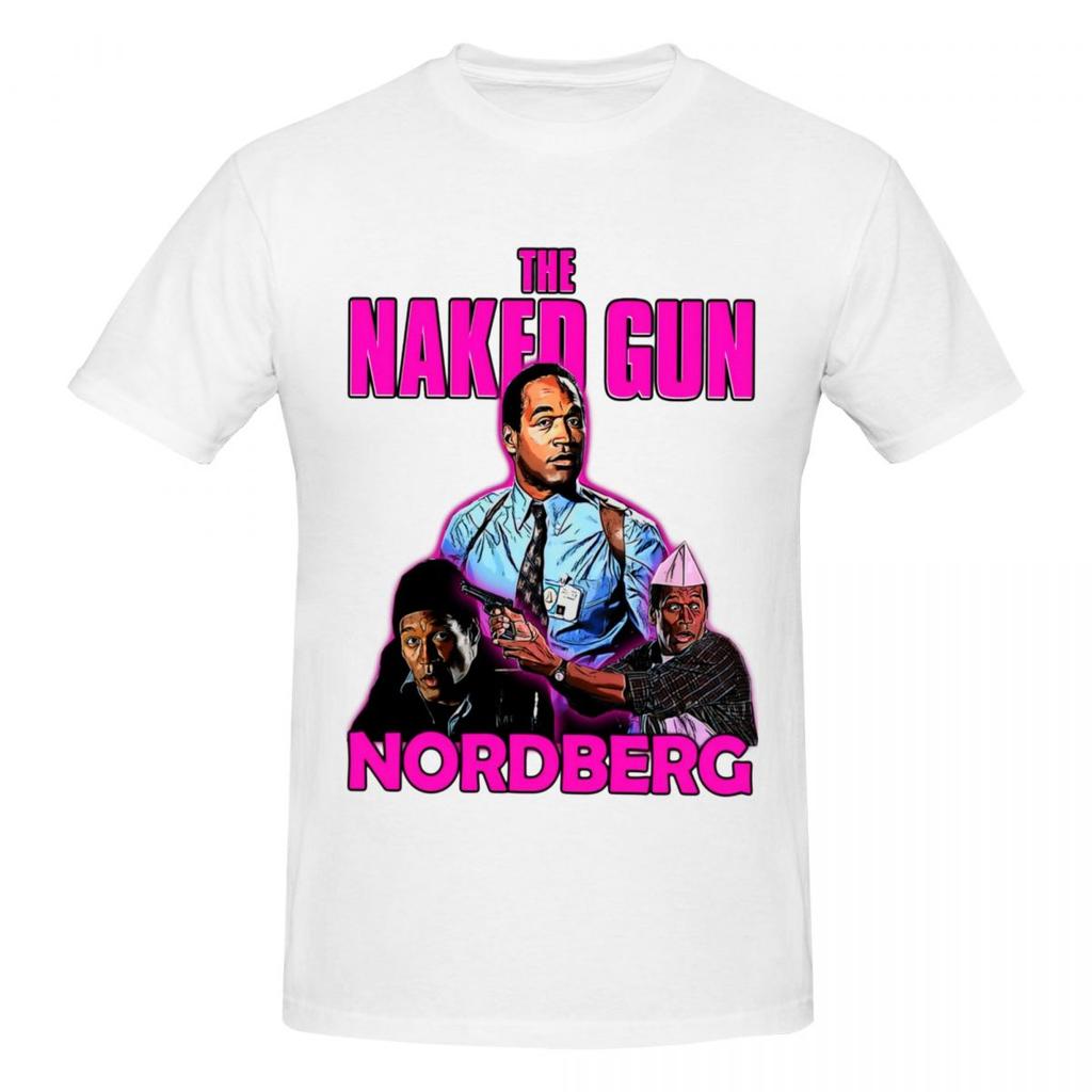 Унисекс Nordberg The Naked Gun Футболка Streetwear Оверсайз Хлопок Рукав Индивидуальные Футболки