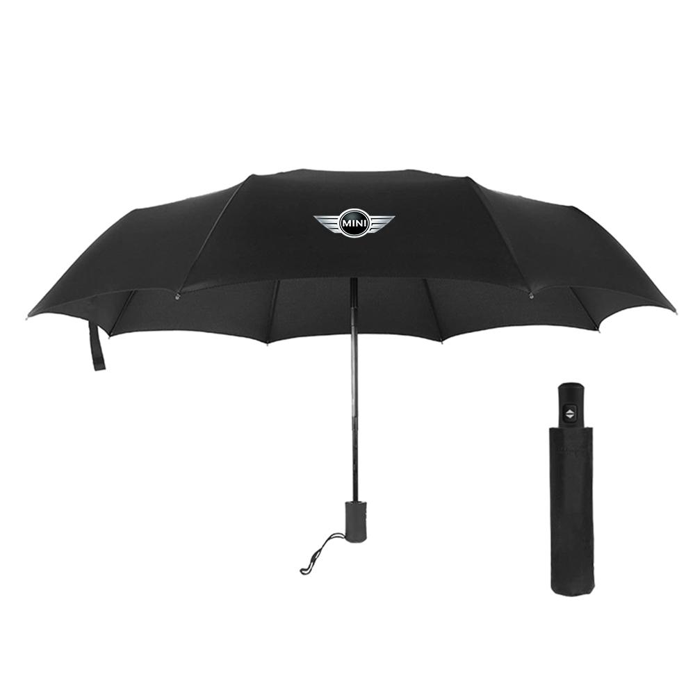 Car Logo Foldable Automatic Umbrella UV Protection Auto Accessories For MINI Cooper JCW WORKS R55 R56 F55 F56 R57 R58 R59 R60 mjewr55