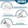 6Pcs Durable Long Tail Clip Organizer Metal Clothespins Multifunctional Towel Organizer  Closet